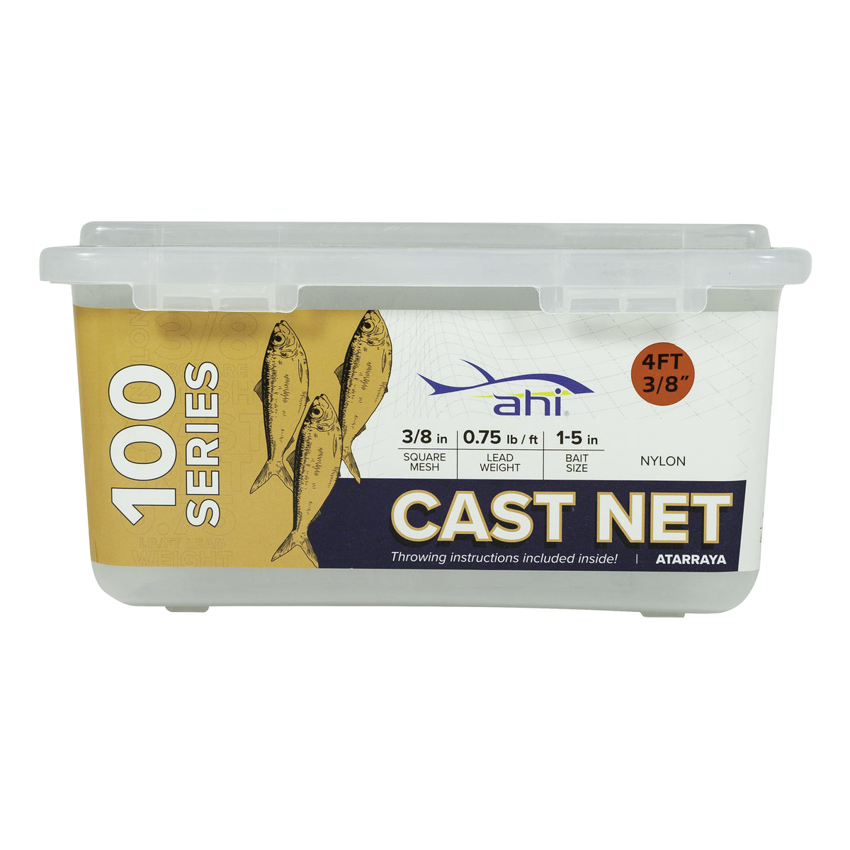 buy 6 x 100 heavy duty fish netting Ahi 100 Series Cast Net 4 ft