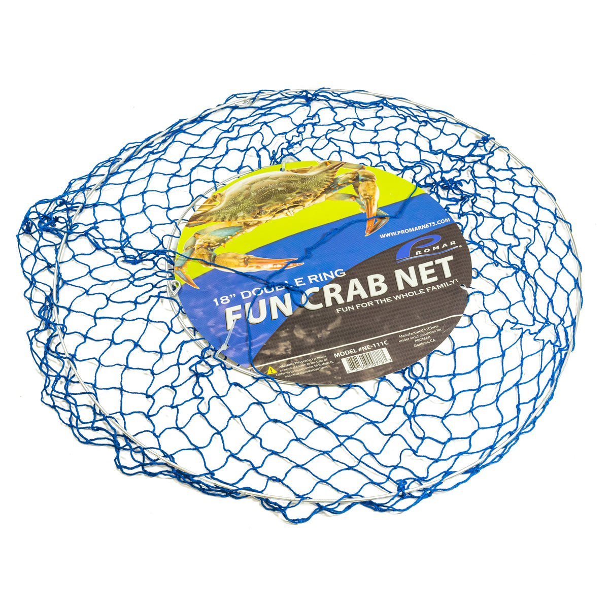 Fun Color 2 Ring Crab Net Assorted Colors