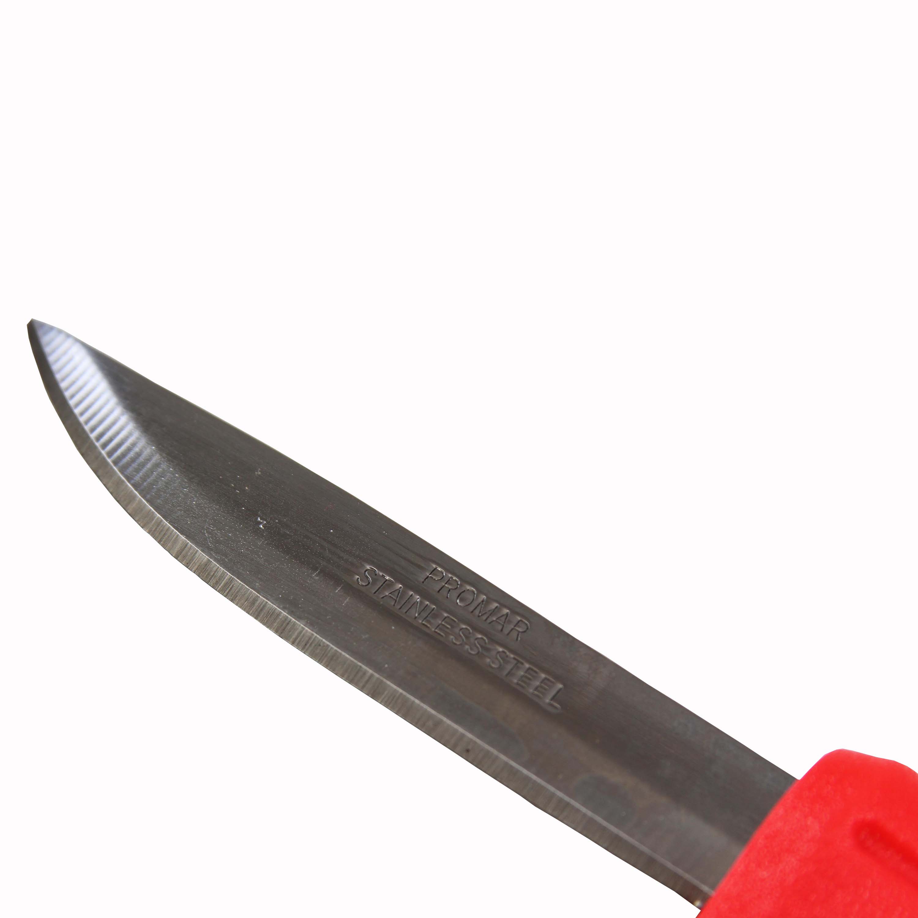 Promar 24 Piece NEON Color Bait Knife Display Set - 4" Stainless Steel Knife w/Sheath