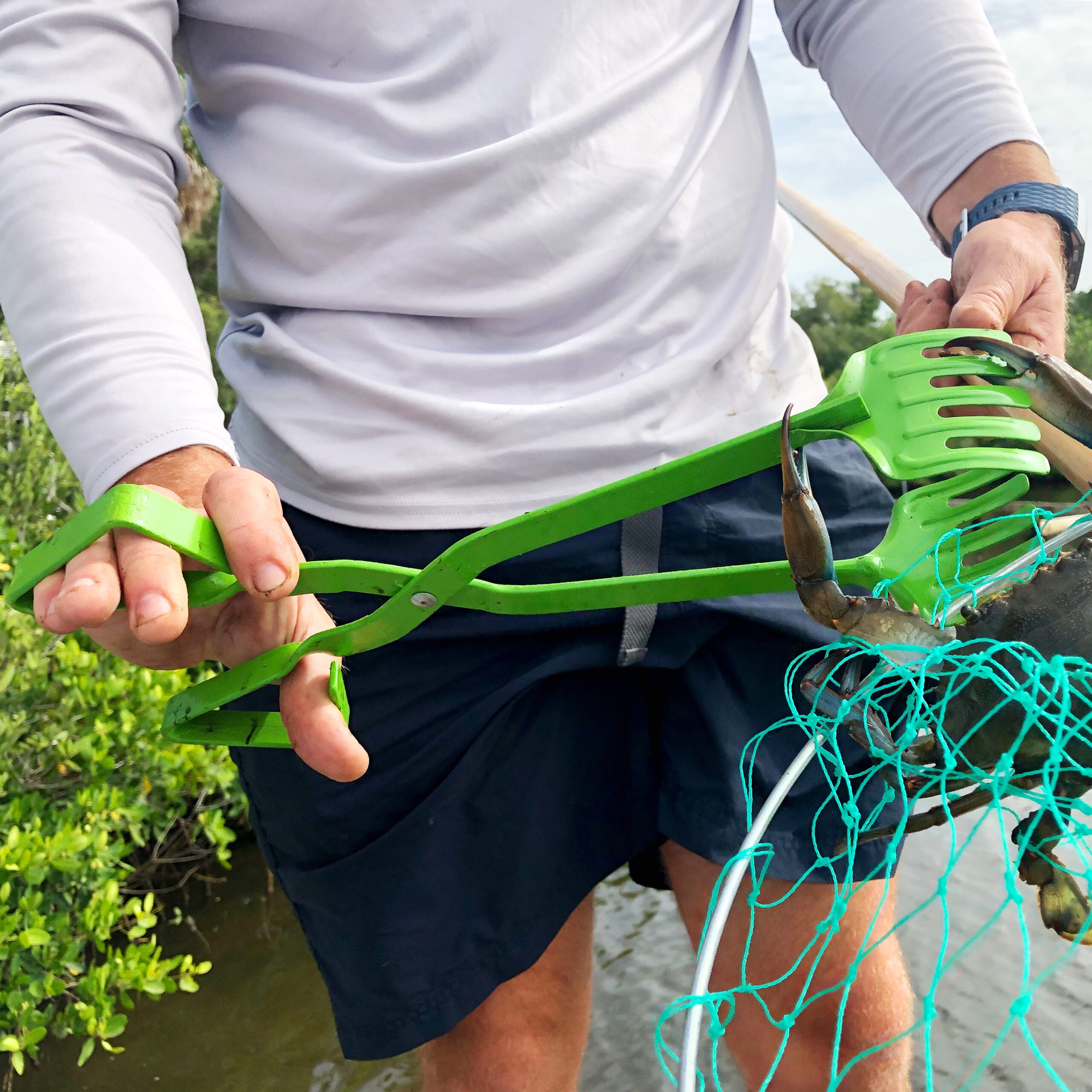 Metal Crab & Lobster Tongs In Action!