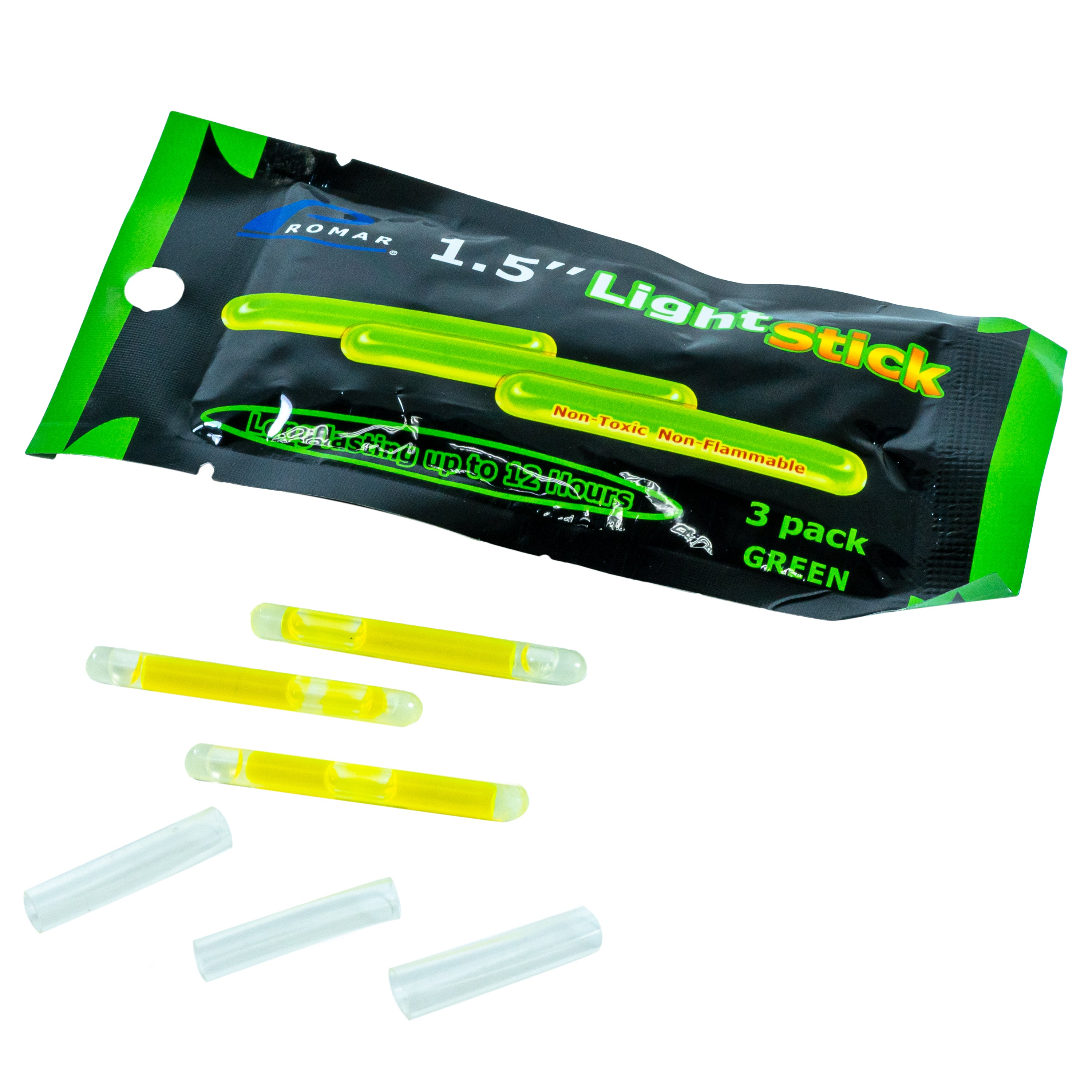 1.5" Light Glow Sticks Open Bag