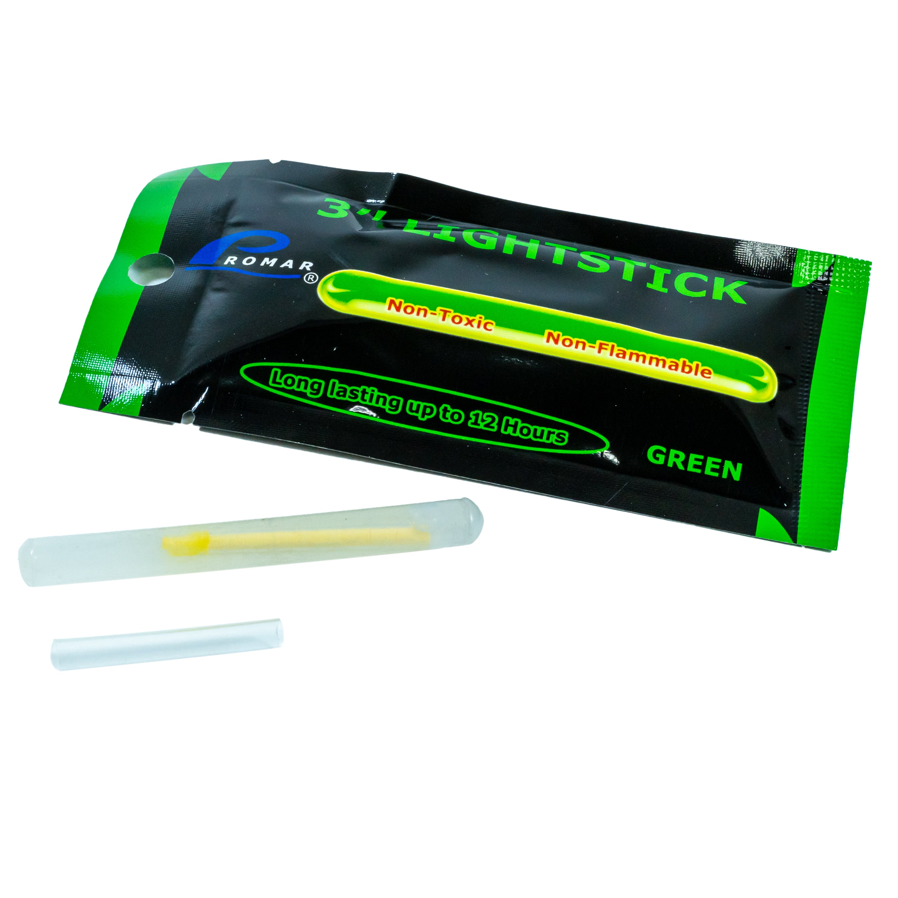 3" Light Glow Sticks Individual Pack Open