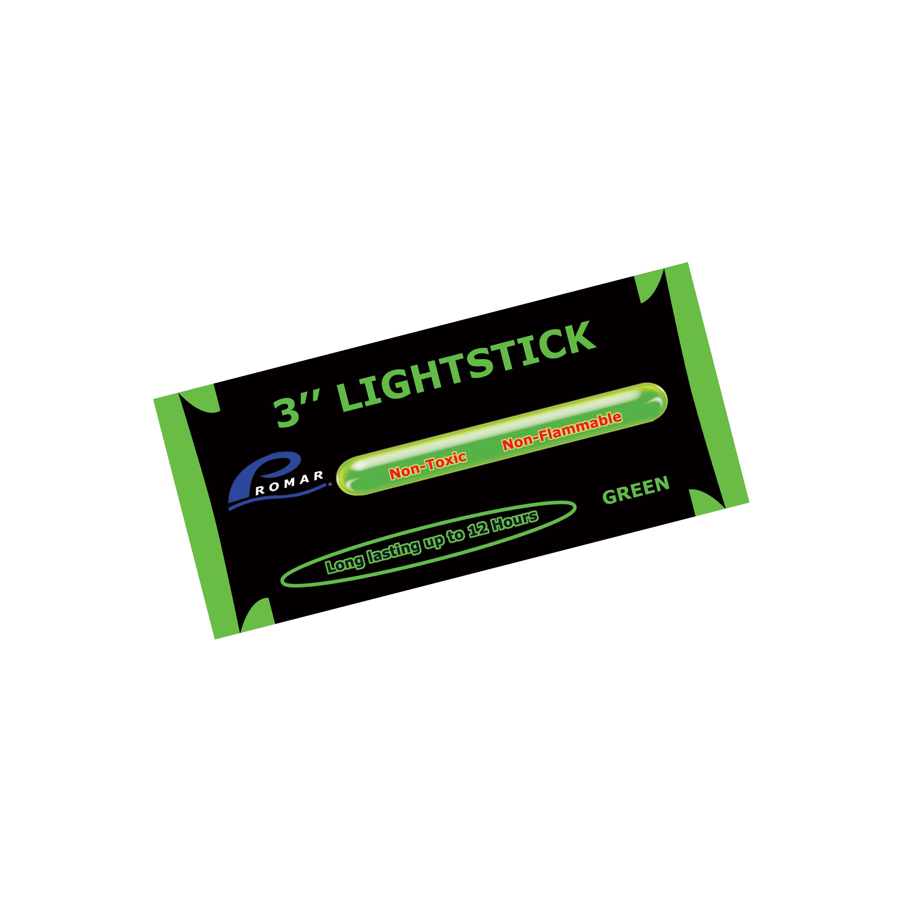 3" Light Glow Sticks Individual Pack GREEN