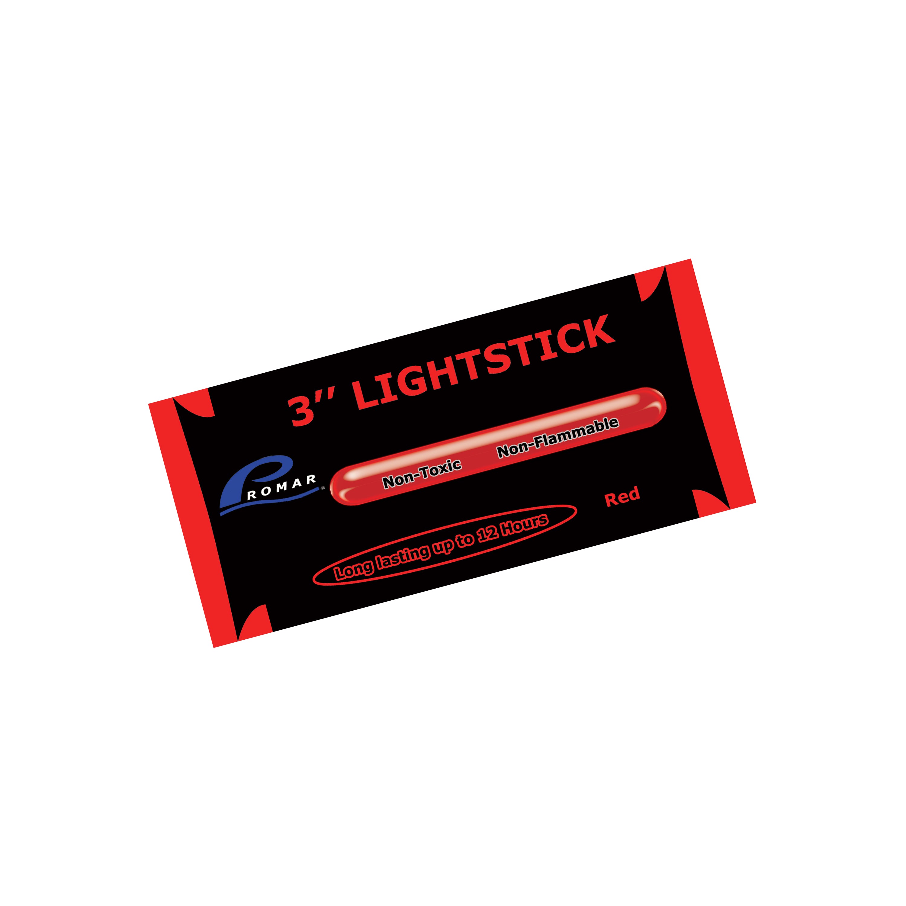 3" Light Glow Sticks Individual Pack RED