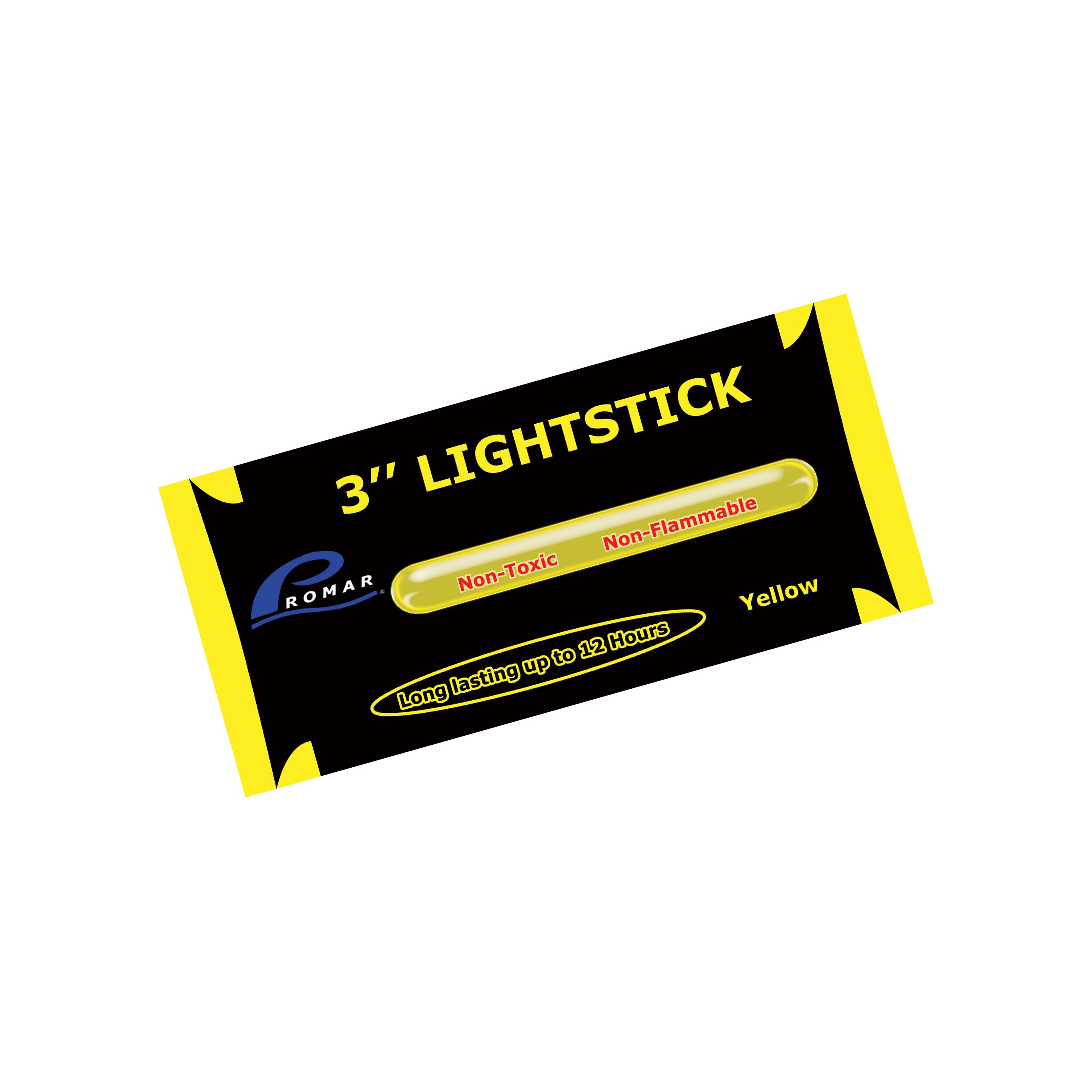 3" Light Glow Sticks Individual Pack YELLOW