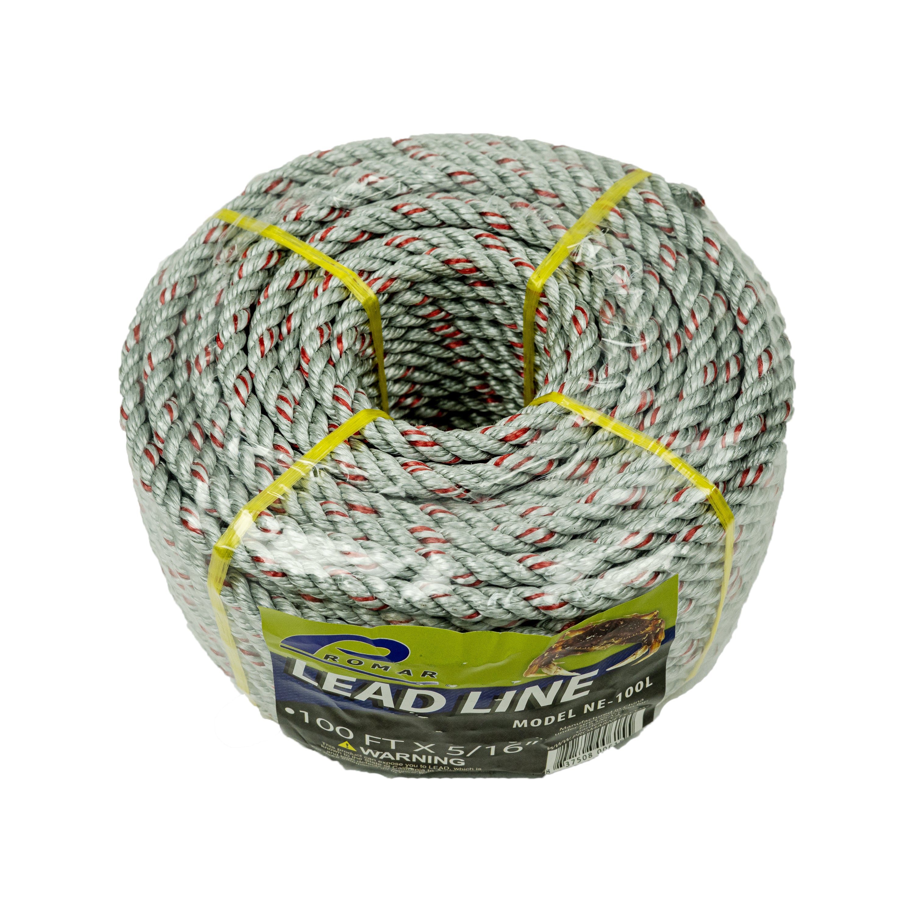 Promar 100' Lead Core Rope 5/16"Dia Coil
