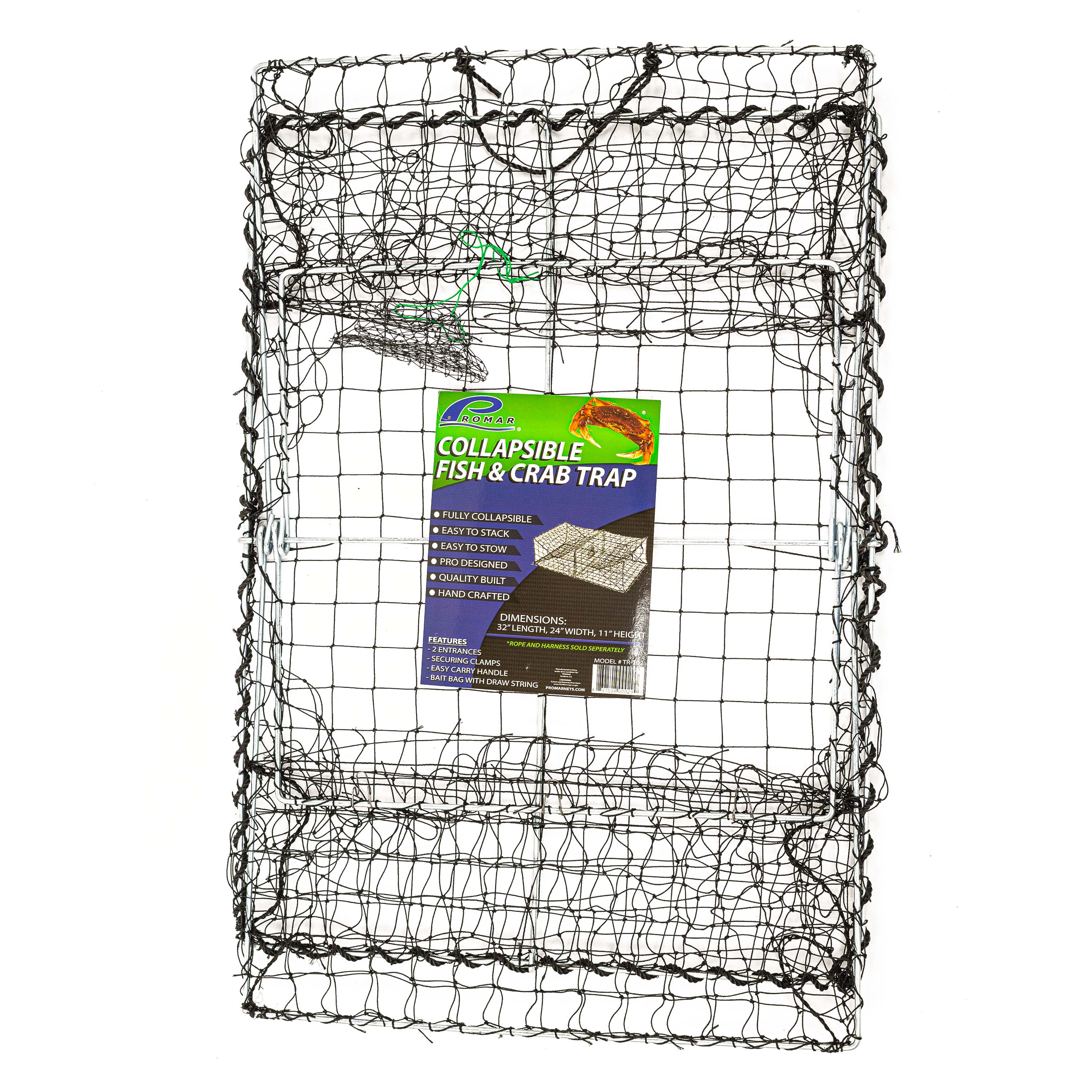 Collapsible Fish & Crab Traps - 32" x 24" x 11"