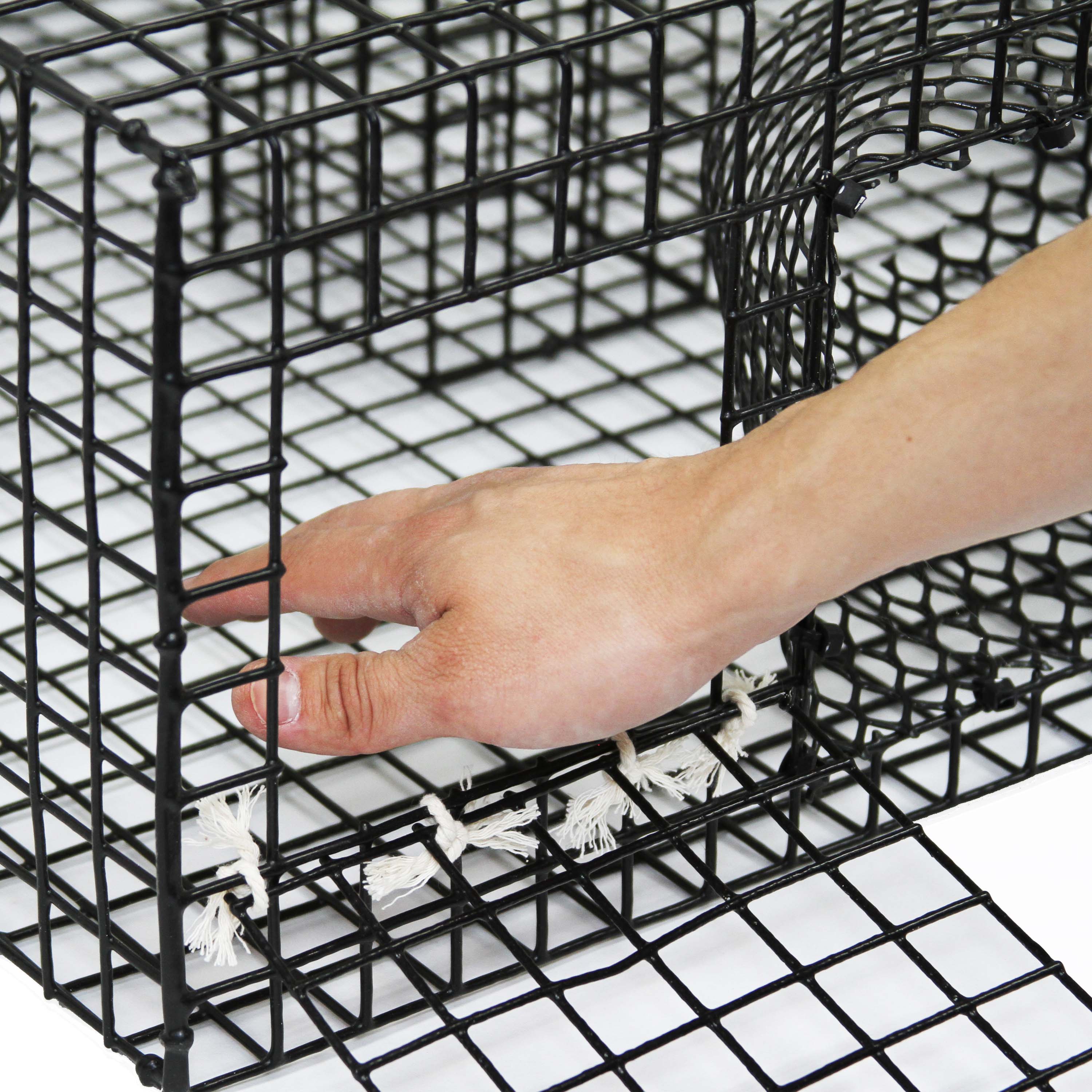 Heavy Duty Box Pot with 4 Tunnels - Black